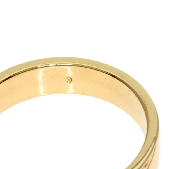 GUCCI Icon Print #9 Ring 18K Yellow Gold Size 4.75 - Picture 5 of 7
